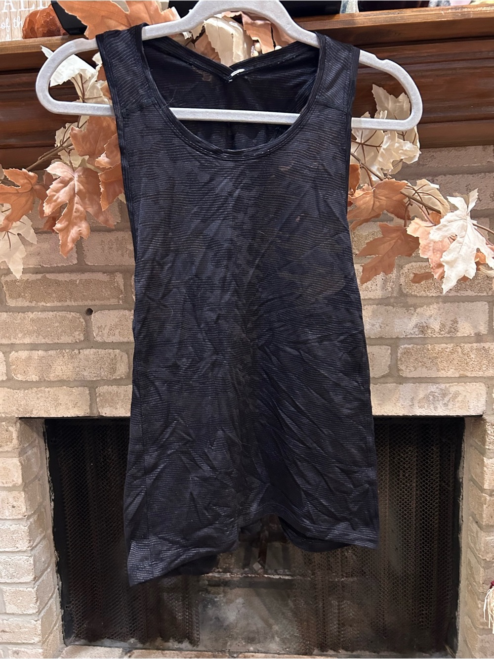 Women’s Black Ribbed Tank Top - Sleeveless Casual Layering Tee EUC